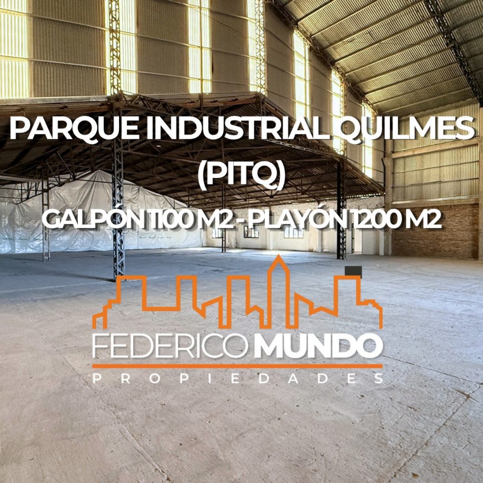 Galpon/Deposito mas playon en alquiler Parque Industrial Quilmes