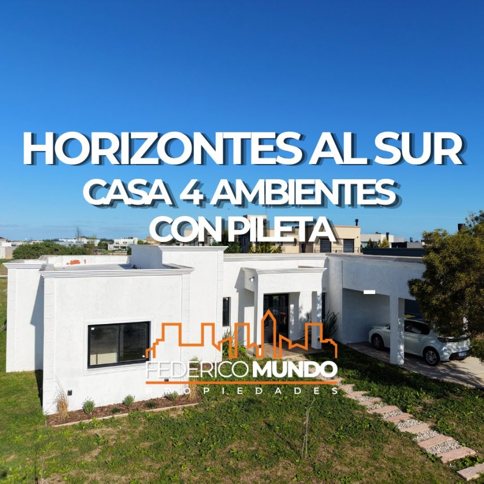 Venta casa 3 ambientes con pileta Horizontes Al Sur