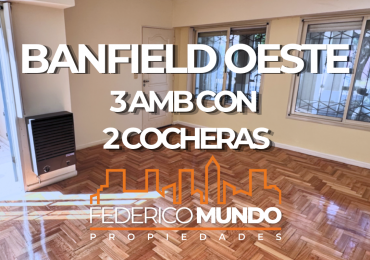 3 ambientes venta con dos cocheras en banfied lomas de zamora Apto credito