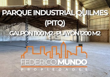 Galpon/Deposito mas playon en alquiler Parque Industrial Quilmes