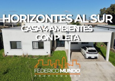 Venta casa 3 ambientes con pileta Horizontes Al Sur